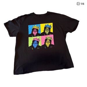 362. Notorious B.I.G. Black Short Sleeve Graphic T-Shirt 2XL